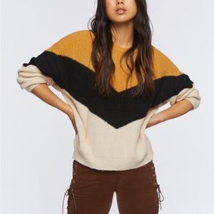 Colorblock Chevron Sweater